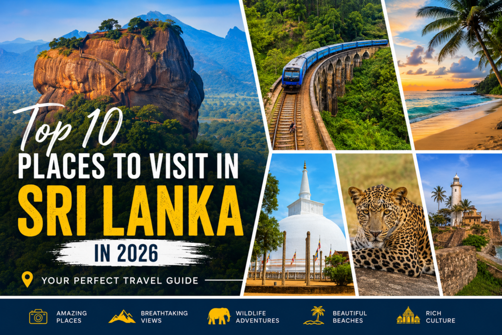 Top places to visit in Sri Lanka in 2026 travel guide collage
