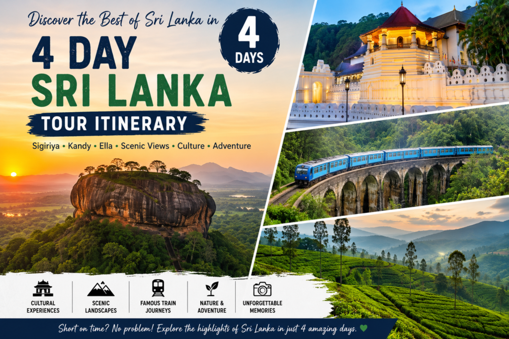 4 Day Sri Lanka Tour Itinerary