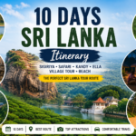 10 Days Sri Lanka Itinerary featuring Sigiriya, Minneriya Safari, Yala Safari, Ella, village tour and beach