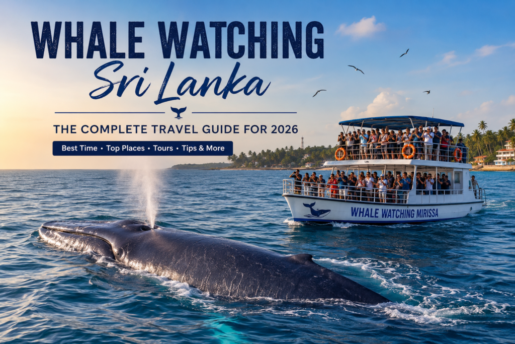 Whale Watching Sri Lanka tour with a Blue Whale near Mirissa on the southern coast